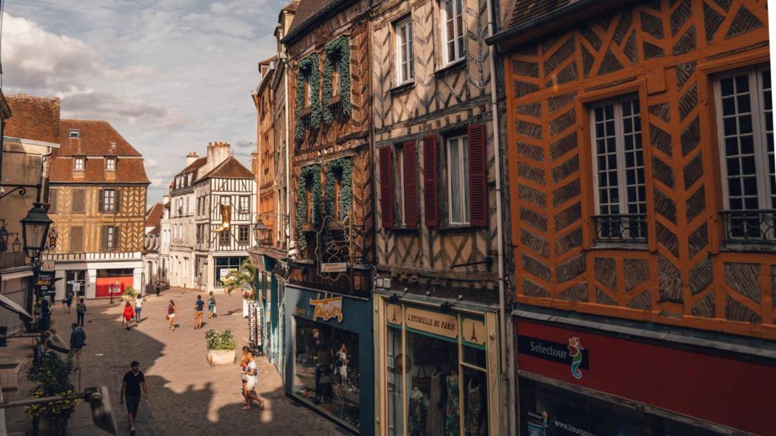 Charme Plein Coeur Auxerre - Parking Prive Apartment Bagian luar foto