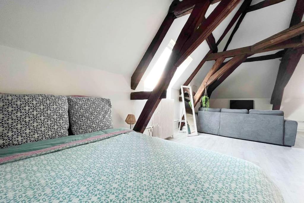 Charme Plein Coeur Auxerre - Parking Prive Apartment Bagian luar foto
